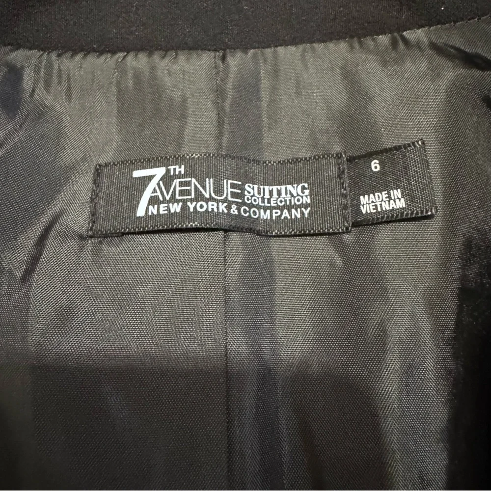 7th Avenue Suiting Collection‎ New York & Company Women Black Suit Jacket Size 6